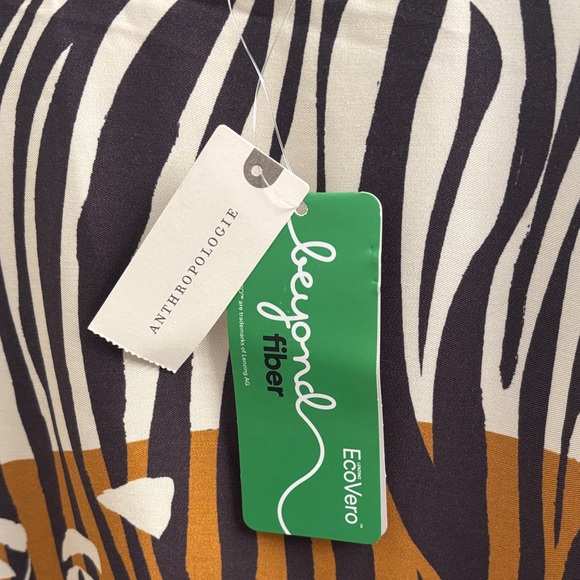 NWT Women's Corey Lynn Calter for Antropologie Zebra and Tiger Print Top Size S - Picture 2 of 11
